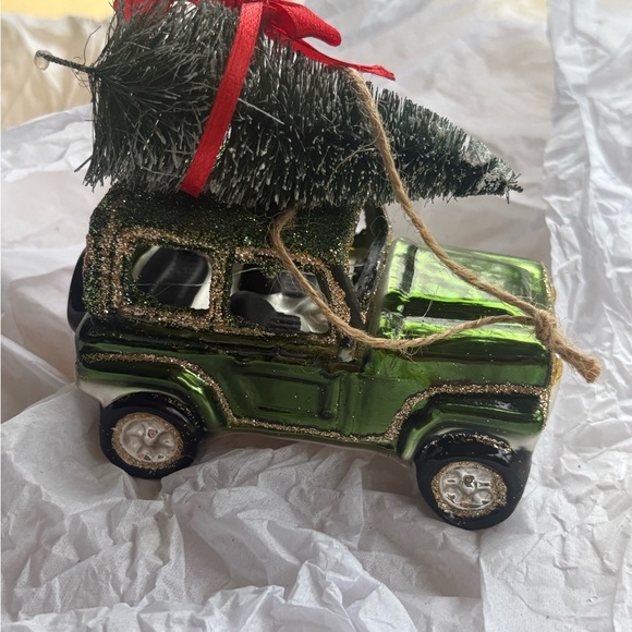 JCPenney Green and Red Holiday Truck Ornament - Picture 7 of 10